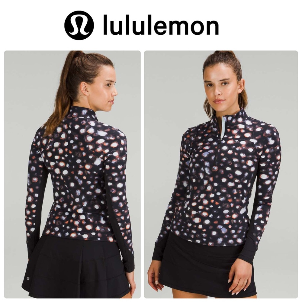 Lululemon 2022 Lululemon Nulux Half-Zip Long Sleeve Shirt in Haze Dot Inverse